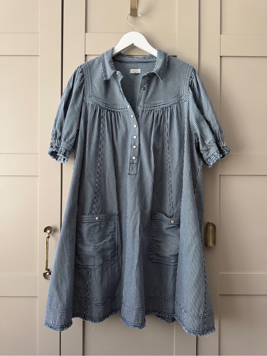 Anthropologie Dresses & Skirts - Pilcro Cotton Workwear Swing Mini Dress Anthropologie 100% Cotton XL